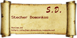 Stecher Domonkos névjegykártya